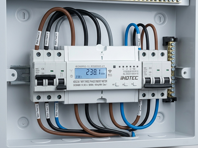 Samostatný chytrý elektroměr v rozvaděči