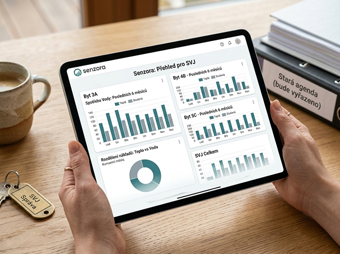 Administrace chytrých měřidel na tabletu